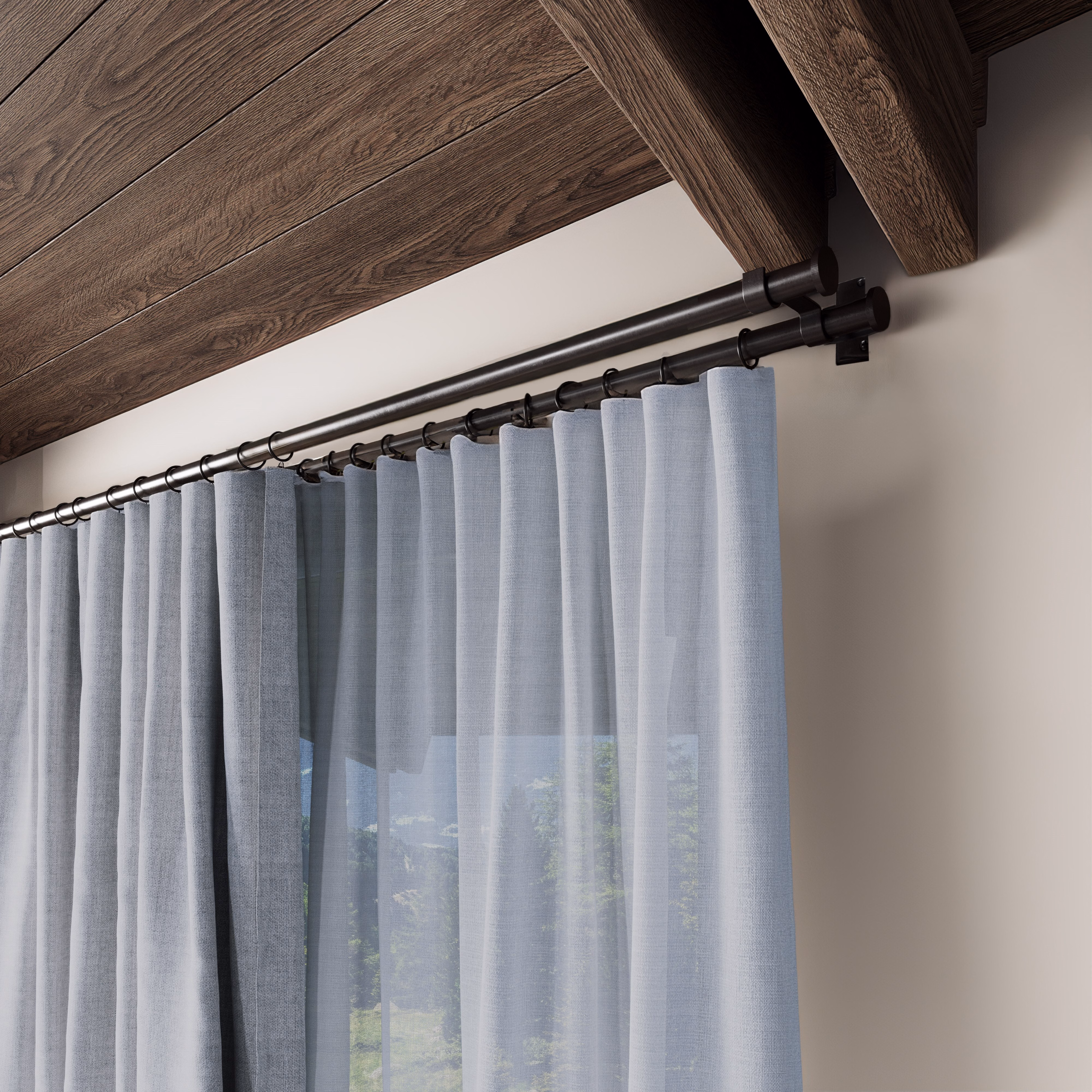 How to Install Double Rod with Finials image