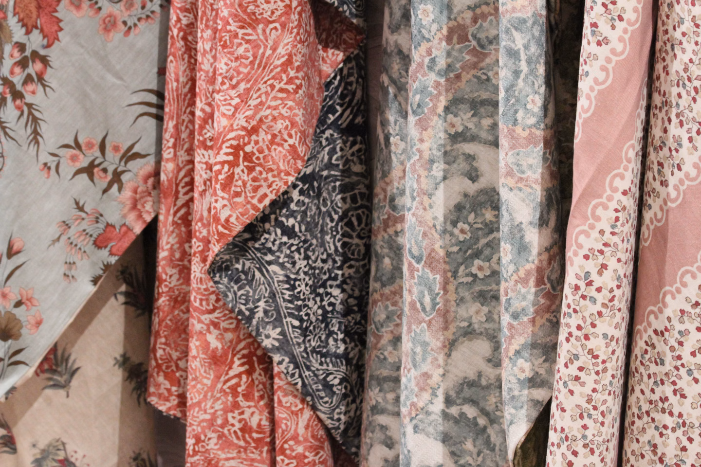 Examples of Standfast & Barracks Fabrics showing various patterns, designs, and colors.