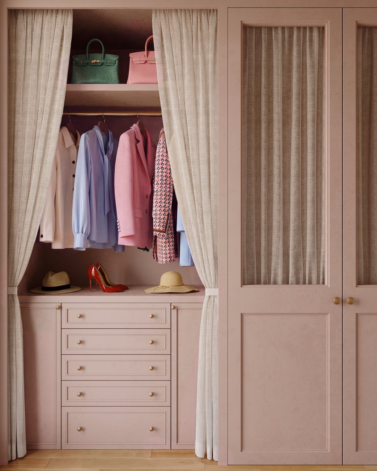 Closet Curtains and Rod Pocket Panels in Gossamer Sheers image